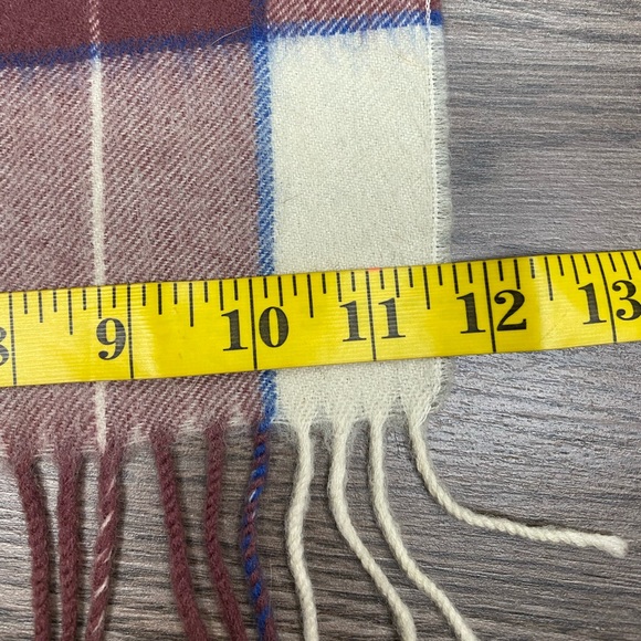 Gimbels Red, White & Blue Tartan Plaid Scarf - Picture 5 of 5